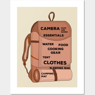 Camp Hike Bag Posters and Art